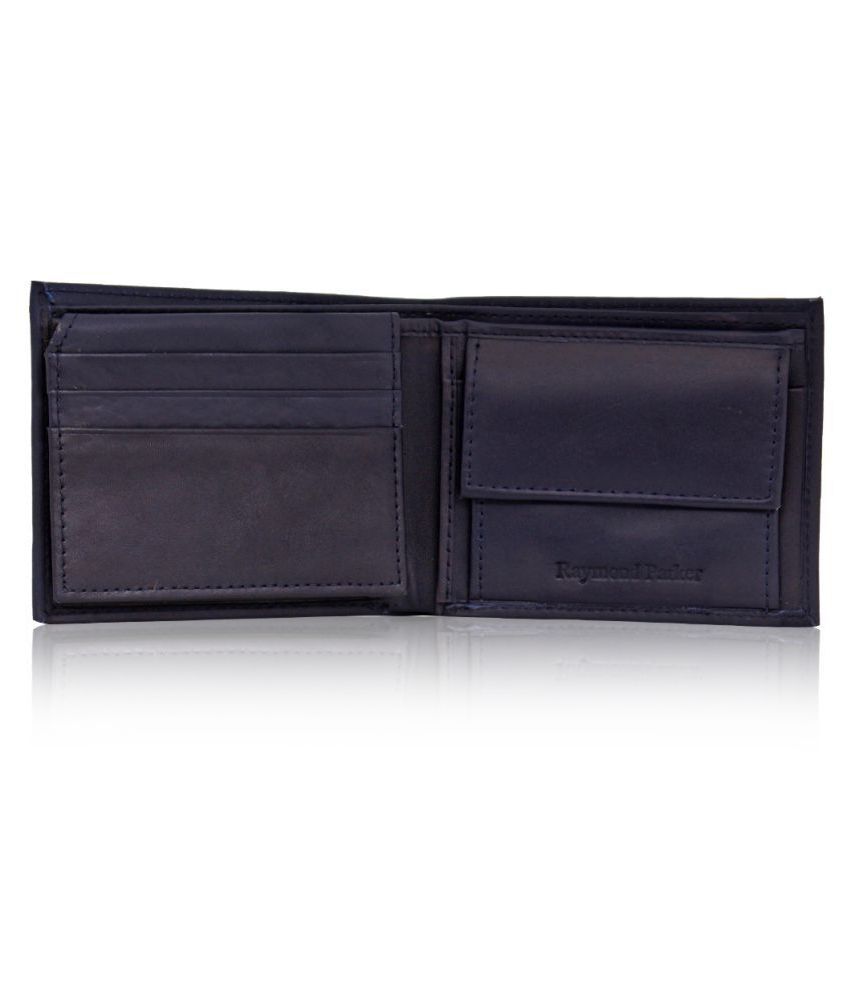 Raymond Parker Leather Blue Formal Regular Wallet: Buy Online at Low ...