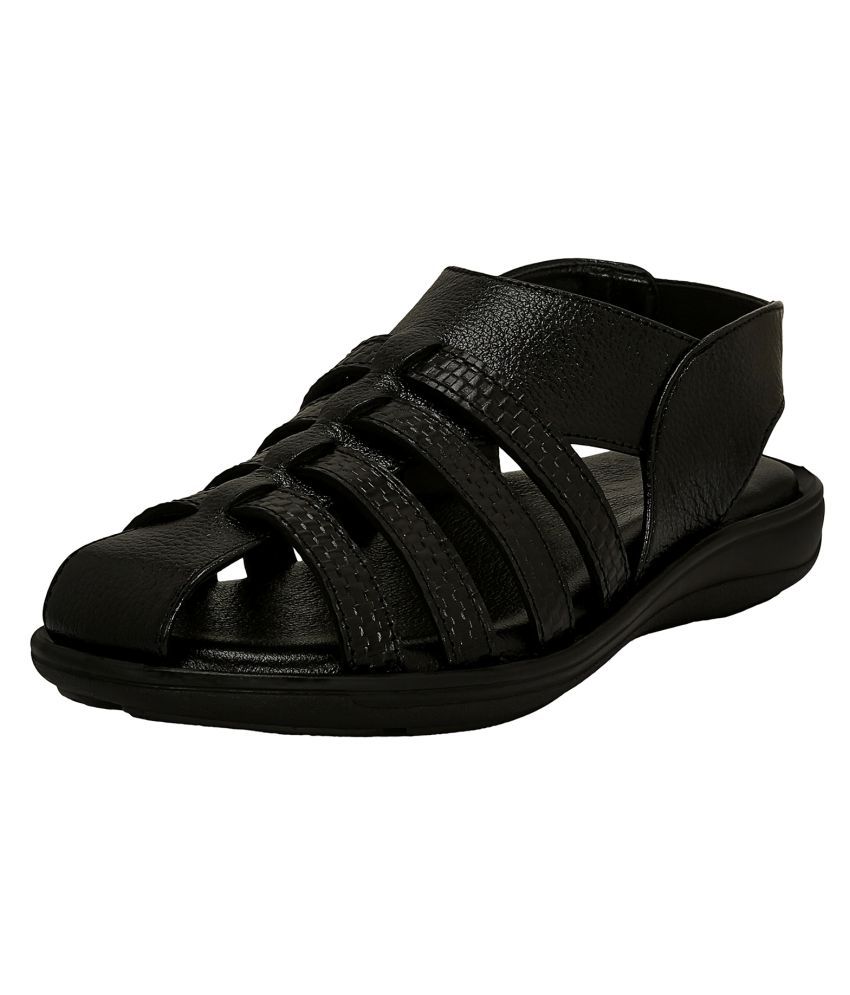 Shoe Bazar Black Leather Sandals - Buy Shoe Bazar Black Leather Sandals ...
