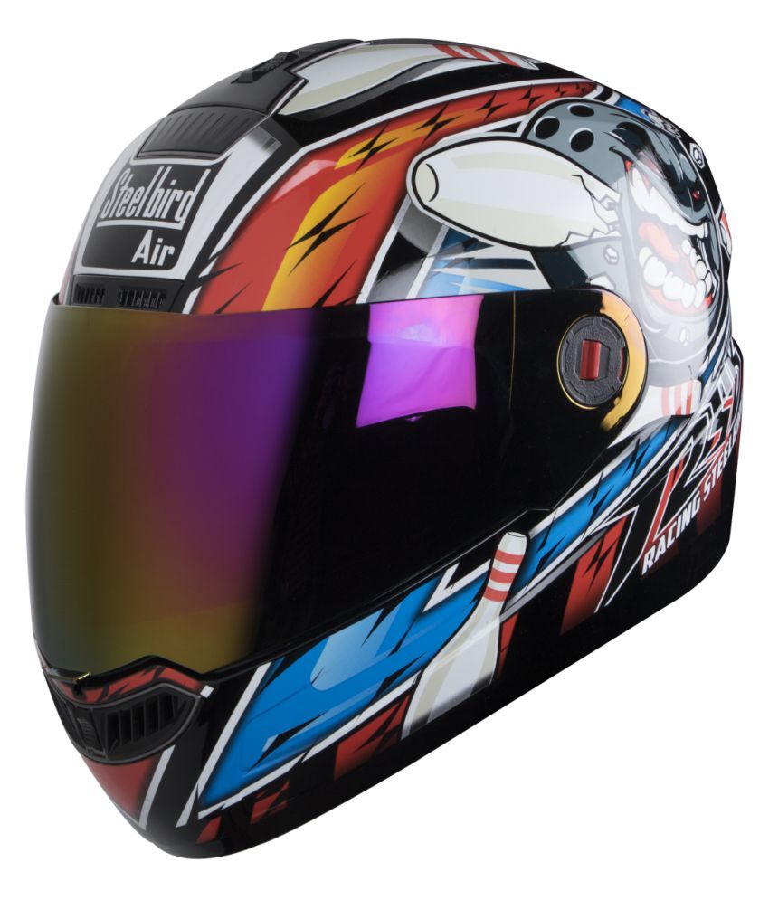 Steelbird SBA1 - Full Face Helmet Black L: Buy Steelbird SBA1 - Full ...