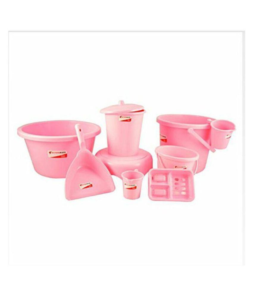 Actionware Plastic Bathroom Bucket Set Buy Actionware Plastic Bathroom