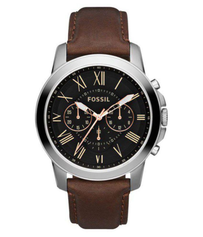 Fossil 4145145 Leather Analog Men's Watch - Buy Fossil 4145145 Leather ...