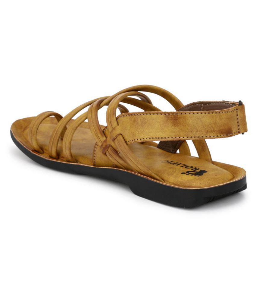 Buy Prolific Tan Synthetic Leather Sandals Online at Best Price in India - Snapdeal