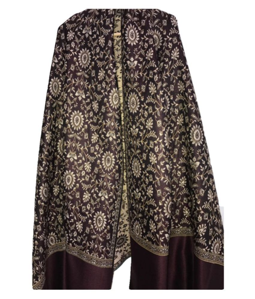 Kkrish Maroon Floral Pashmina Shawls Buy Online at Low Price in India Snapdeal