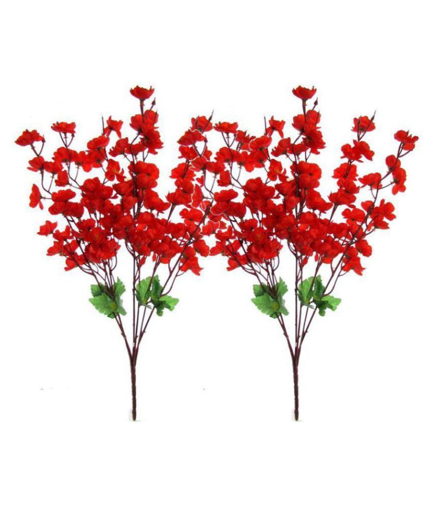 MIRO Orchids Red Artificial Flowers Bunch Pack of 2 Buy MIRO Orchids