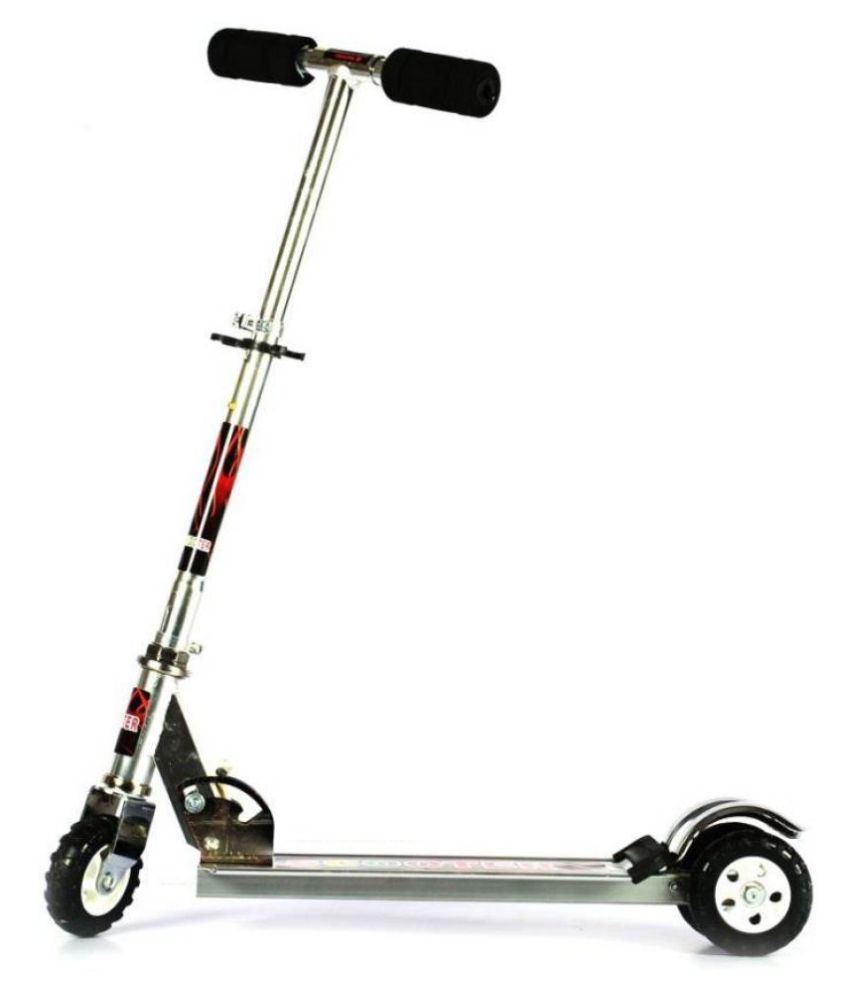 Assemble Heavy Metallic Big Size 3 Wheel Height Adjustable Kids Folding