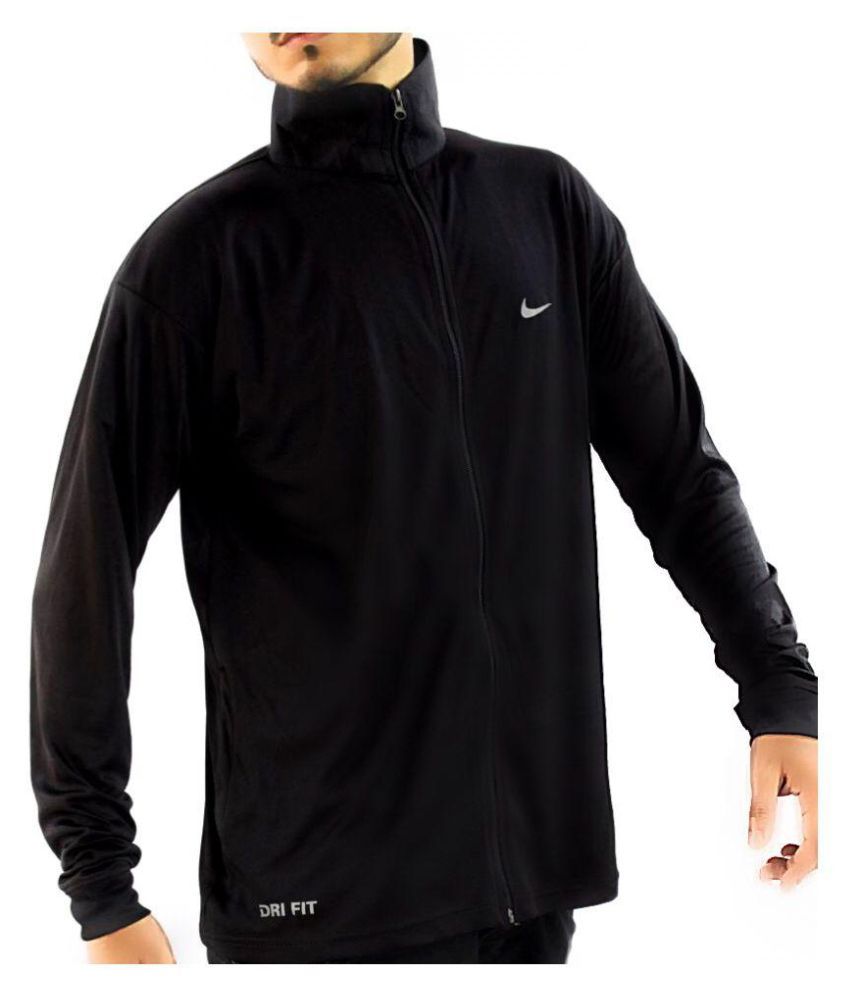 Nike Black Polyester Terry Jacket - Buy 
