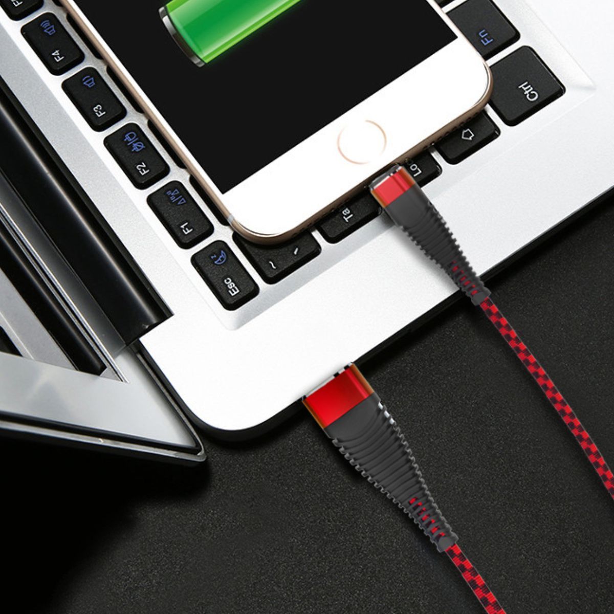 Portronics Lightning Cable Red 1.2 Meter All Cables Online at Low
