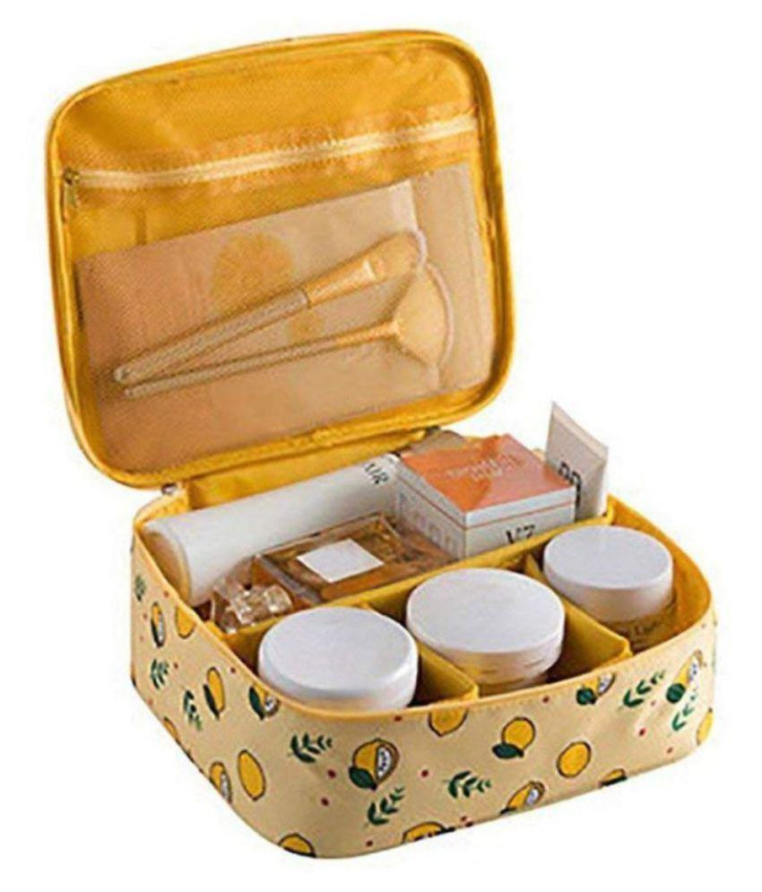 swadec Yellow Portable Make up Cosmetic Bag Travel Kit Organizer Buy