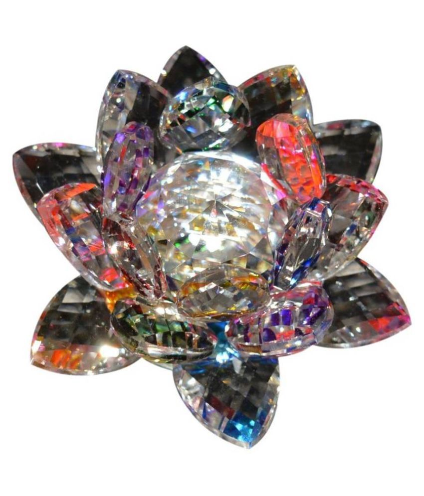     			DD1  Feng Shui Transparent Crystal Lotus For Positive Energy Gift Item And Good Luck & Brings Prosperity Success