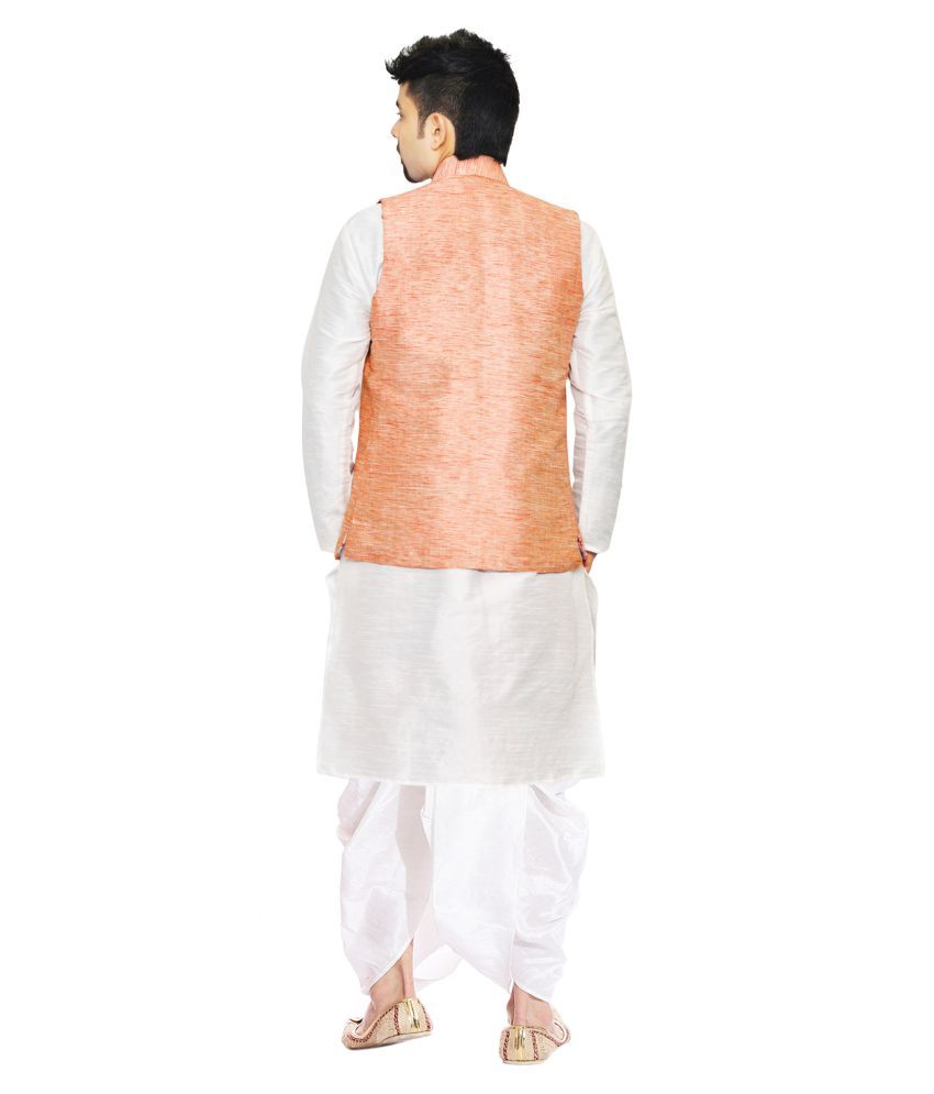 pink shirt and dhoti