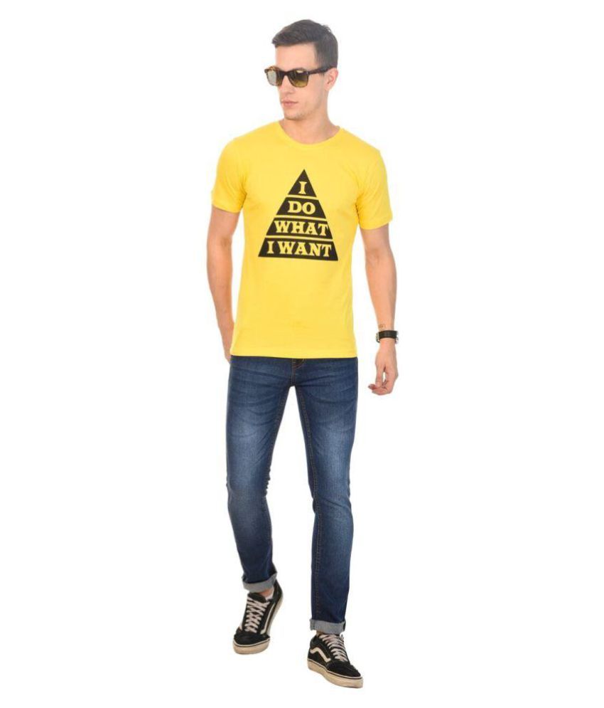 yellow shirt half sleeves