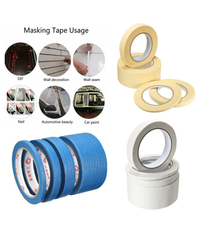 30M/50M Adhesive Masking Tape Paper Painting Painters Decorators