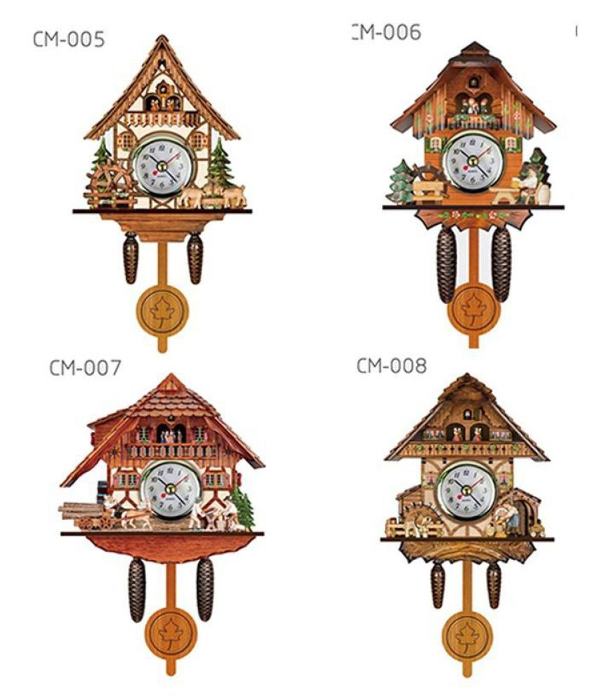 Buy Antique Wooden Cuckoo Wall Clock Bird Time Bell Swing Alarm Watch