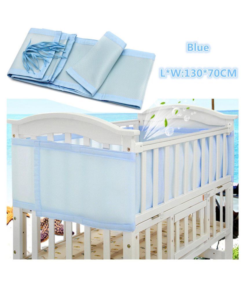 Buy Blue Pink Breathable Crib Bumper Mesh Crib Liner Infant Baby