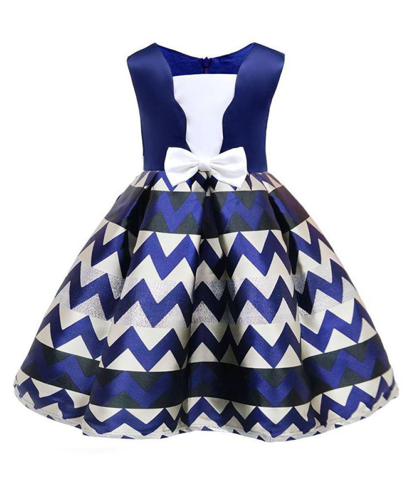 Striped Pattern Toddler Girls Kids Fancy Princess Dress For 3Y13Y