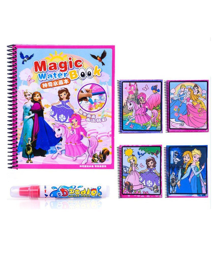 Magic Water Drawing Book Coloring Book with Magic Pen Kids Educational