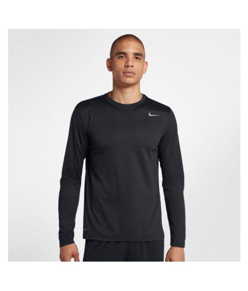 Nike Navy Polyester Lycra T-Shirt - Buy Nike Navy Polyester Lycra T ...