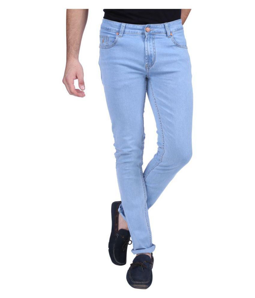 SPIKE DENIM Light Blue Slim Jeans - Buy SPIKE DENIM Light Blue Slim ...
