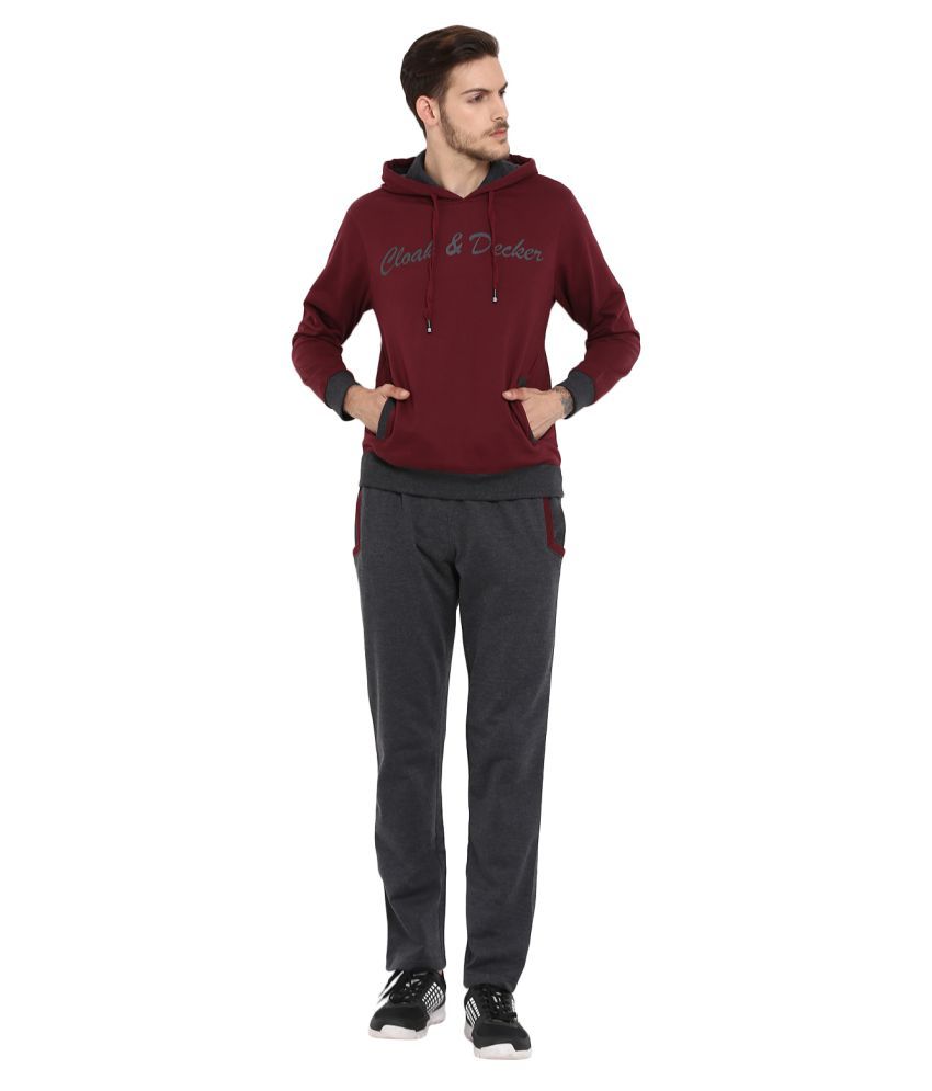 maroon tracksuit womens