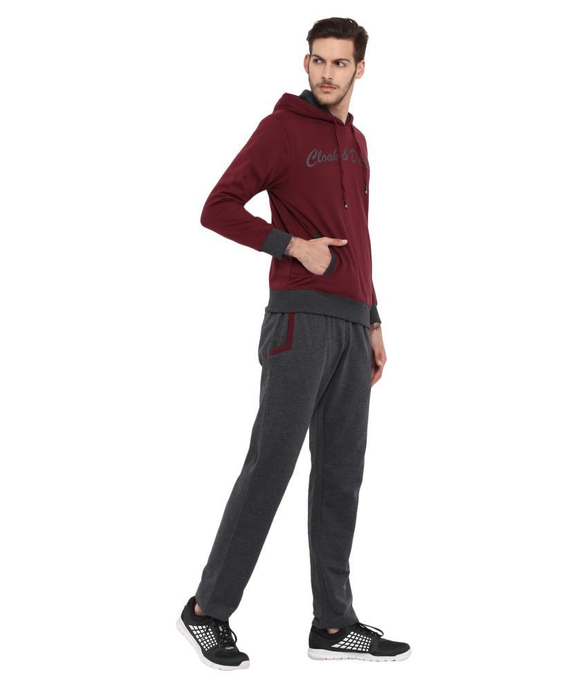 maroon tracksuit womens