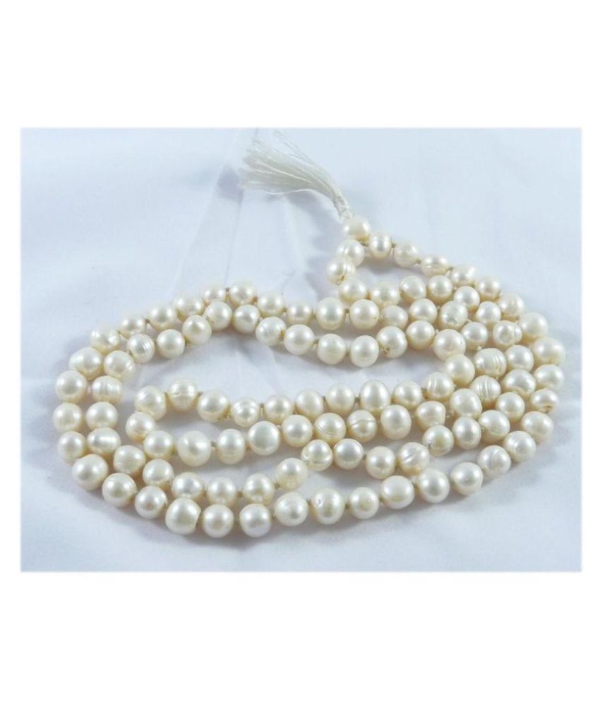 Moti Mala Natural pearl stone beads mala Jaipur Gemstone: Buy Moti Mala ...