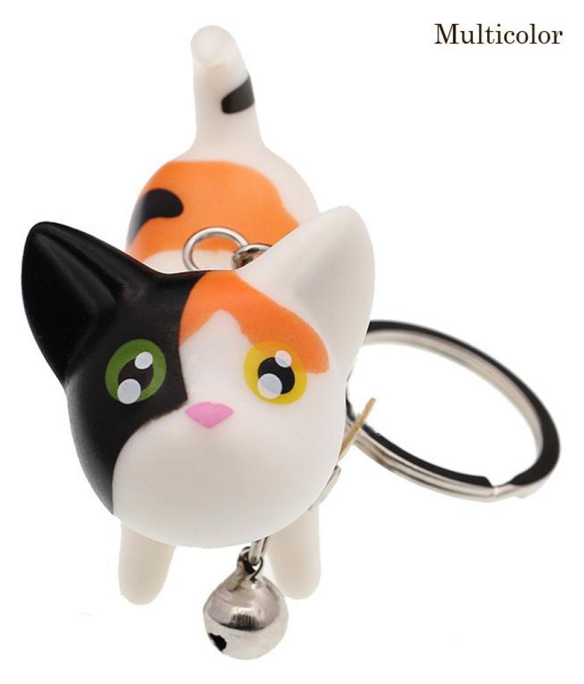 Cute Bells Necklace Cats Pets Key Rings Key Chains Women Men Jewelry