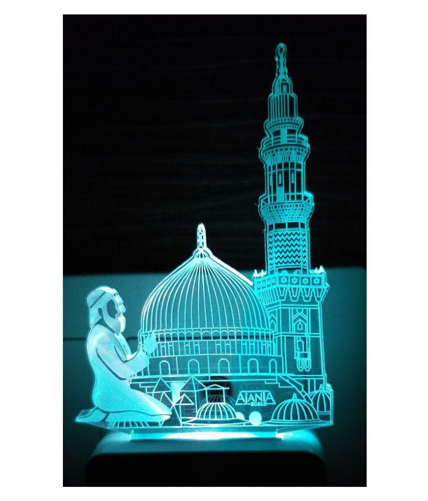     			Ajanta Macca Madina  Islamic code 2109 3D ( PEN STAND FREE ) Night Lamp - Pack of 1