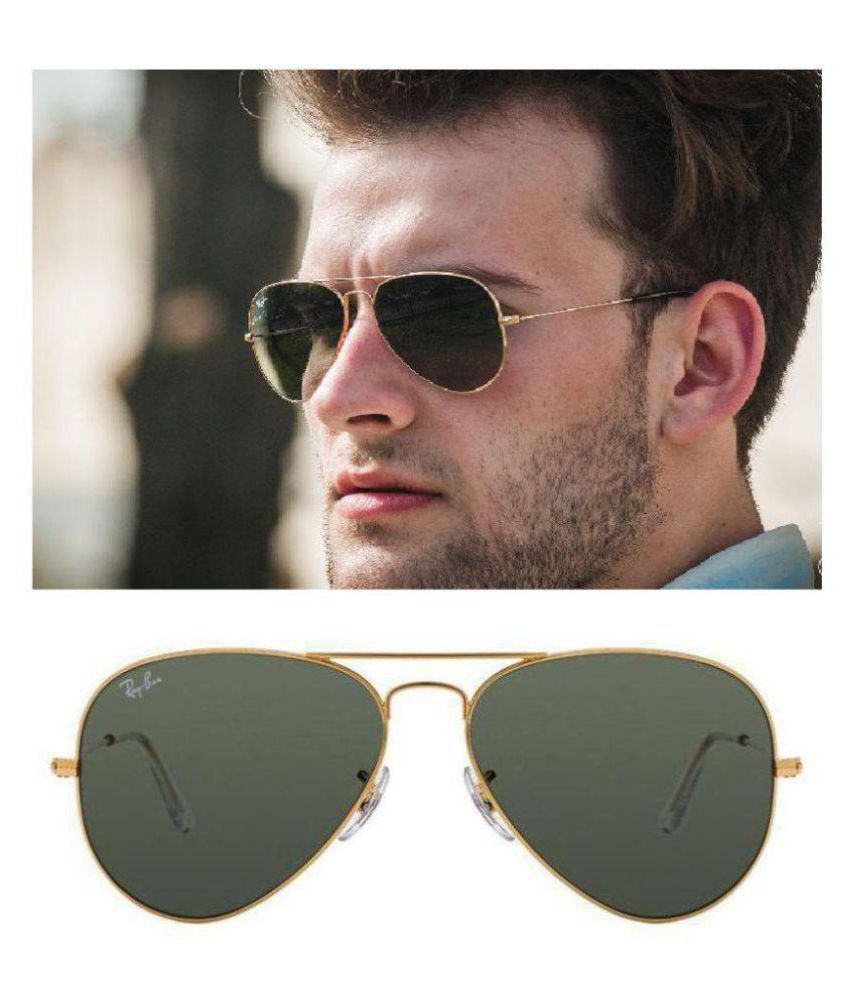 Ray-Ban Imported Green Pilot Sunglasses 