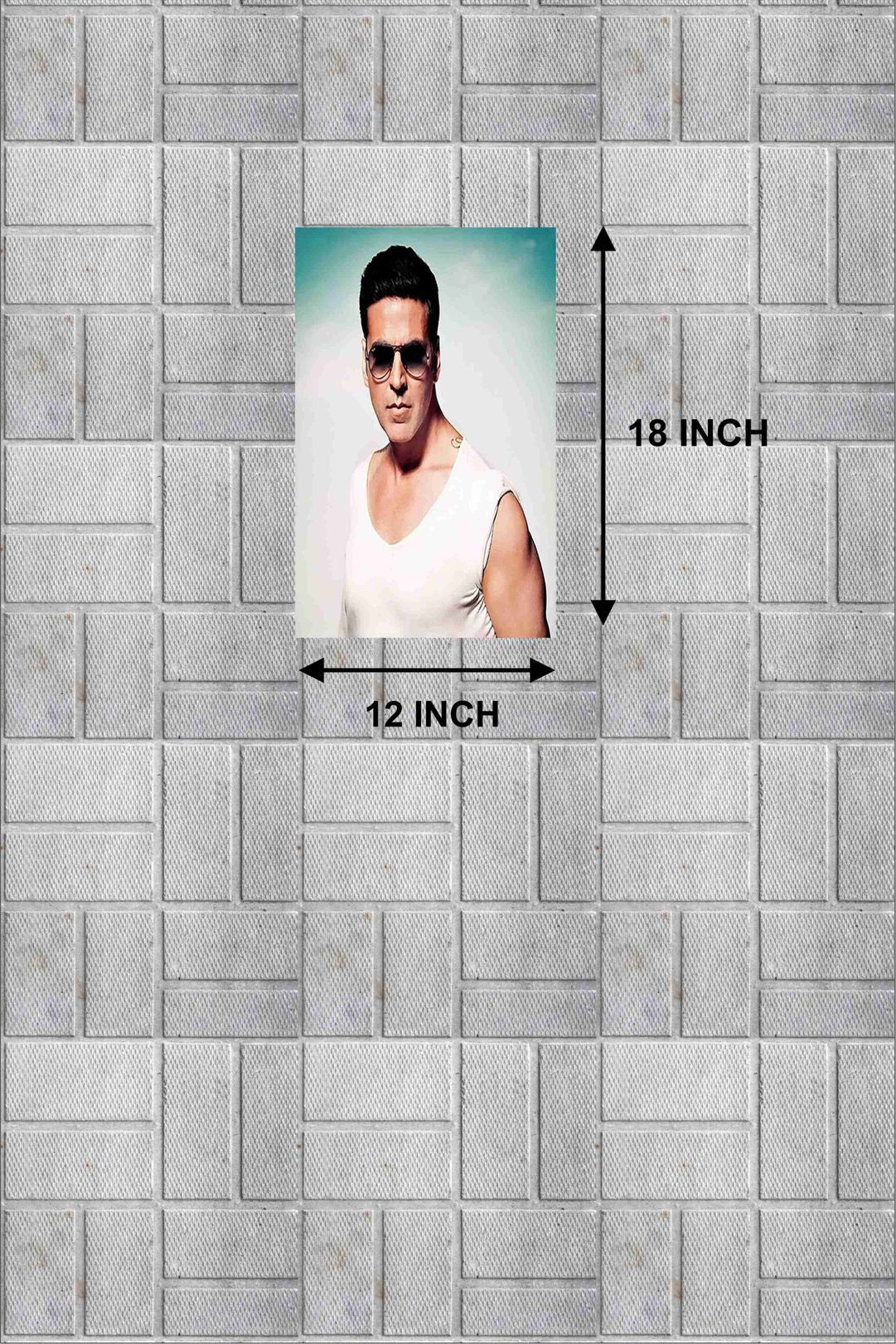HK PRINTS Akshay Kumar Wall Sticker Popular People Sticker ( 45 x 30 cms ) Buy HK PRINTS