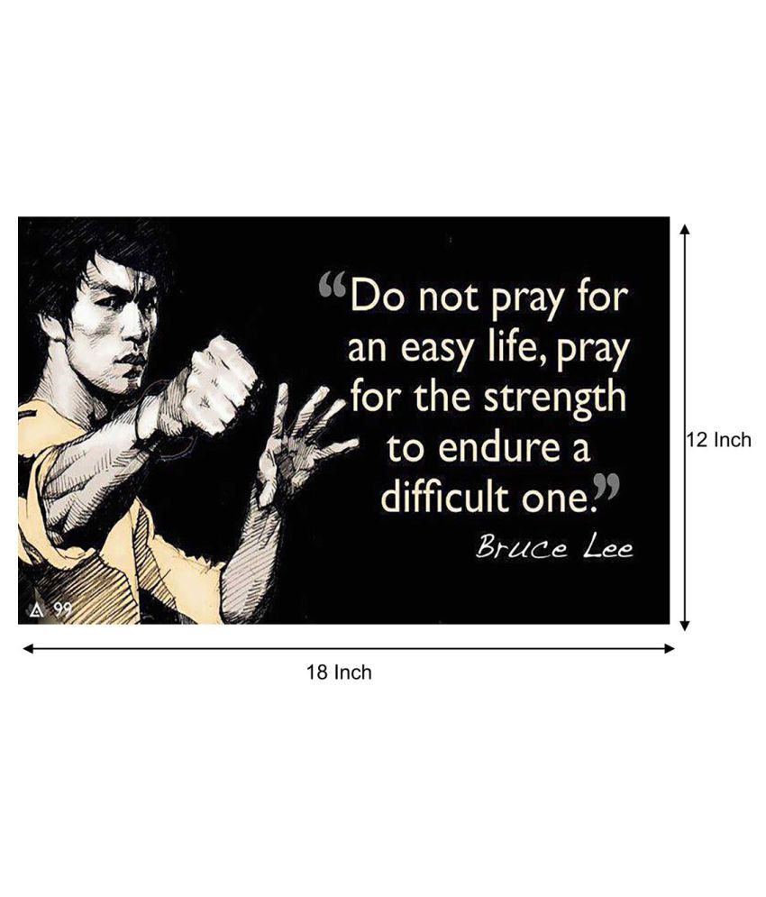 HK PRINTS Bruce Lee Motivational/Quotes Sticker ( 45 x 30 ...