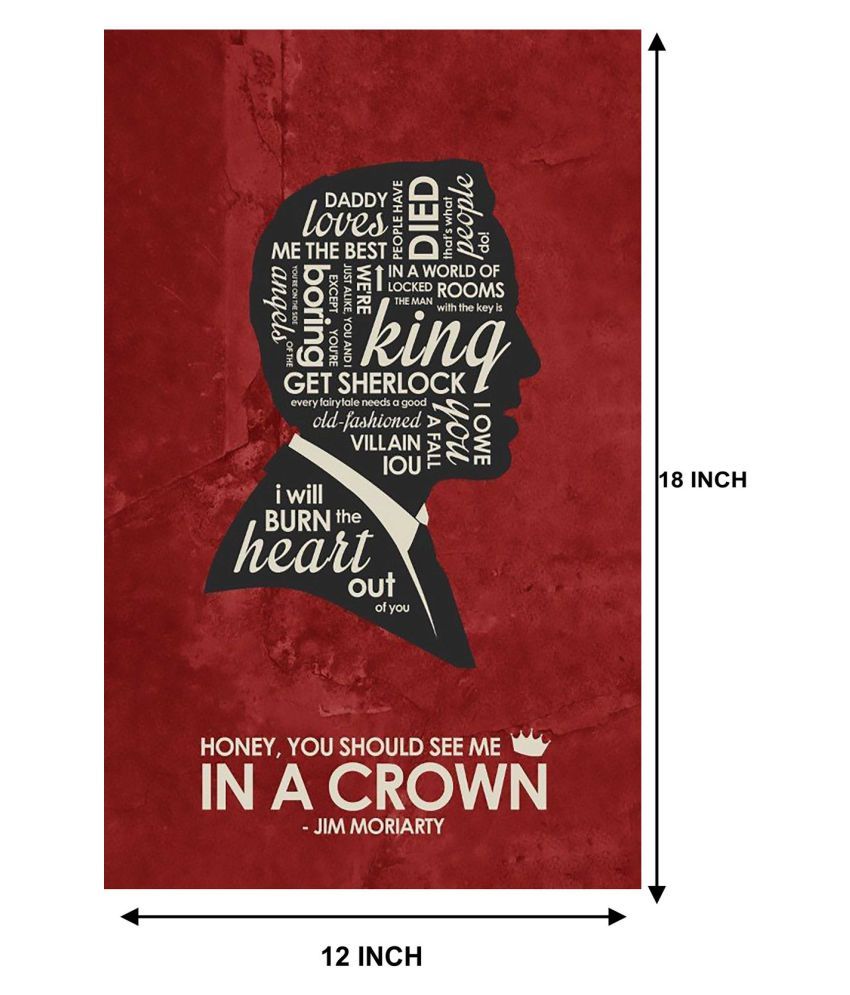 HK PRINTS Sherlock Holmes Wall Sticker Popular People Sticker ( 45 x 30 cms ) Buy HK PRINTS