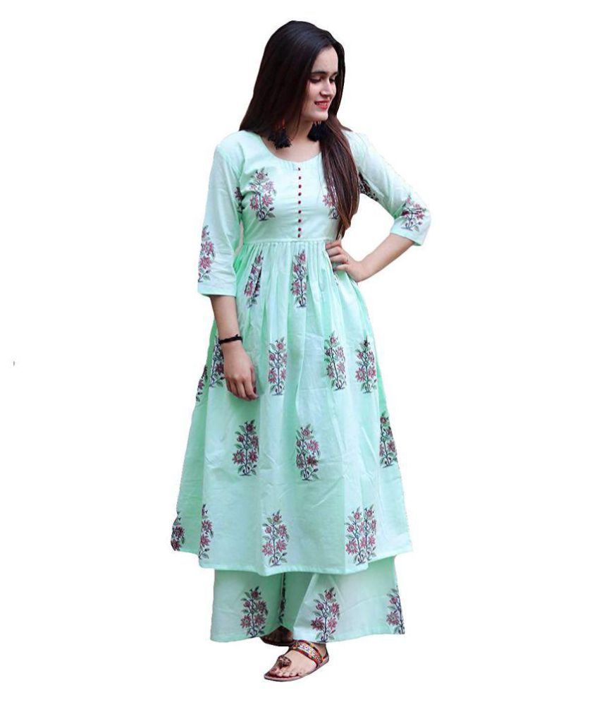 online cotton kurti plazo set