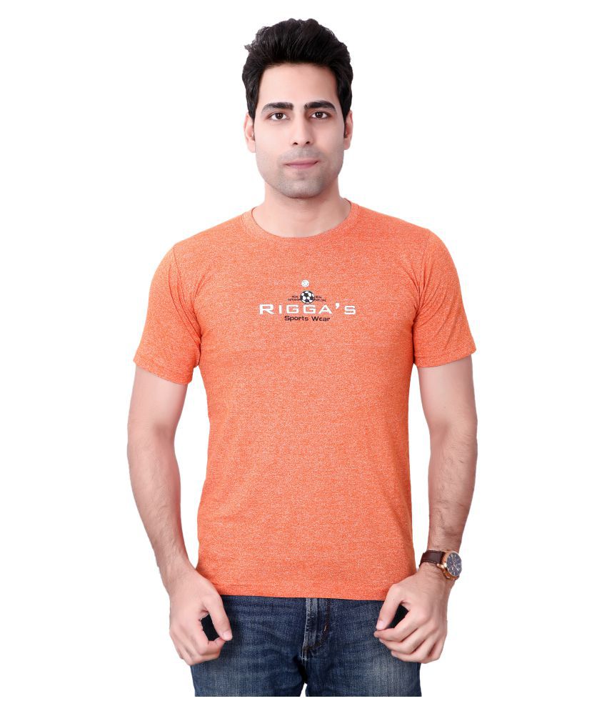     			Awack Orange Half Sleeve T-Shirt