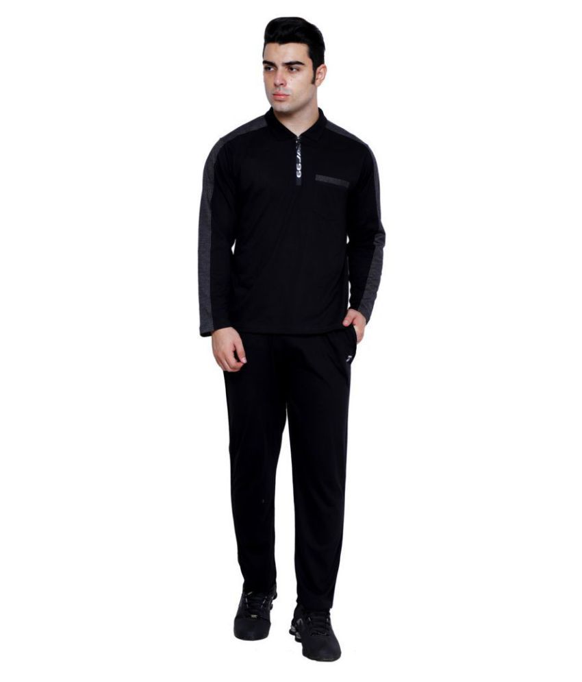 black cotton tracksuit