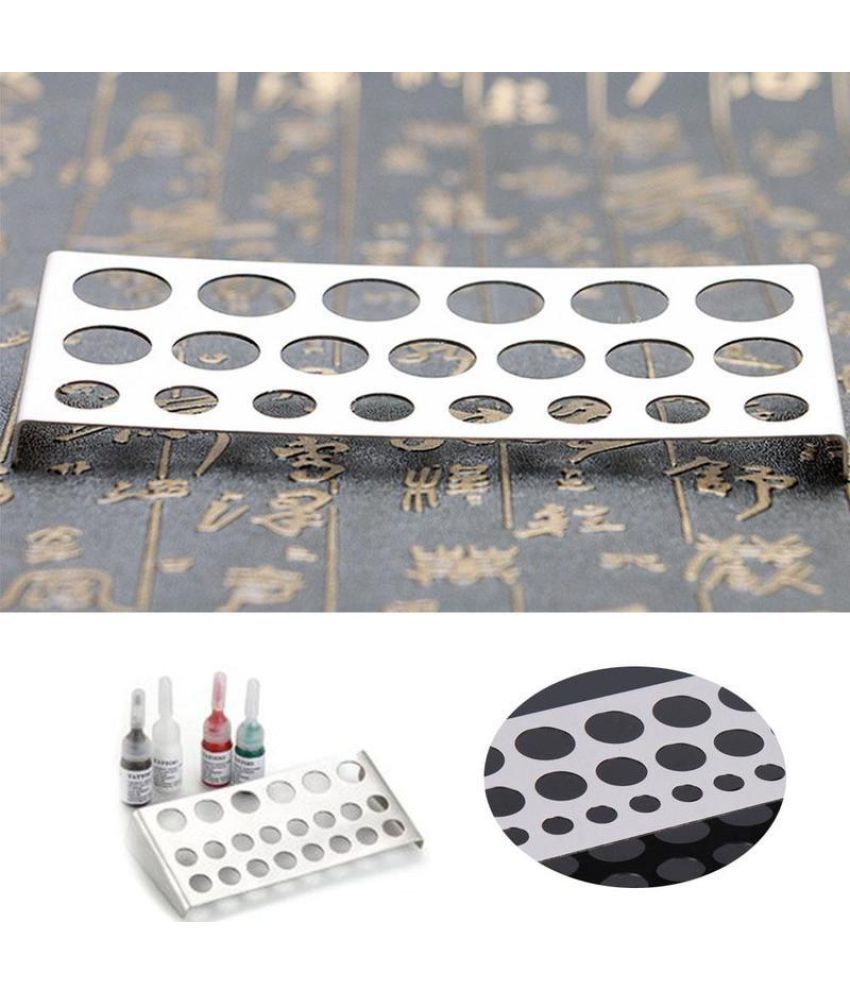 Stainless Steel Tattoo Ink Cup Holder For 23 caps Stand Machine Supply New  Funny: Buy Online at Best Price in India - Snapdeal