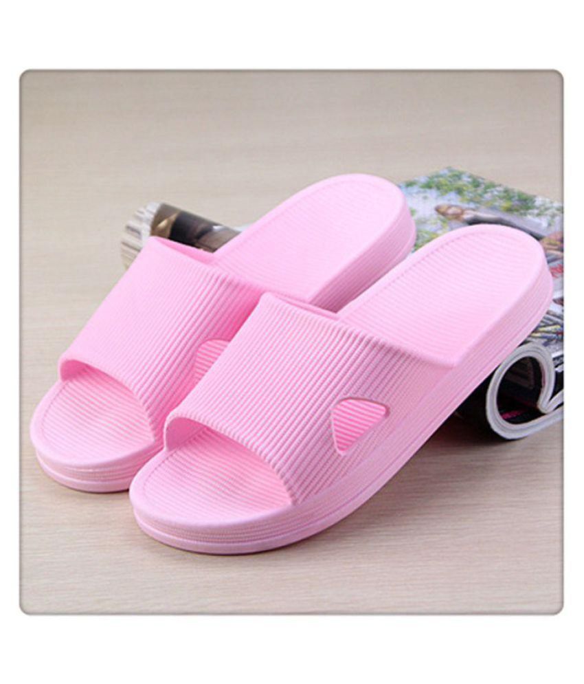 Comfortable Heaven Pink PVC Bath Slippers - Buy Comfortable Heaven Pink ...