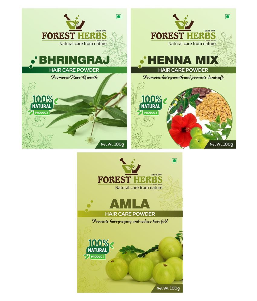 Forest Herbs Organic Bhringraj Henna Mix Amla Powder 100
