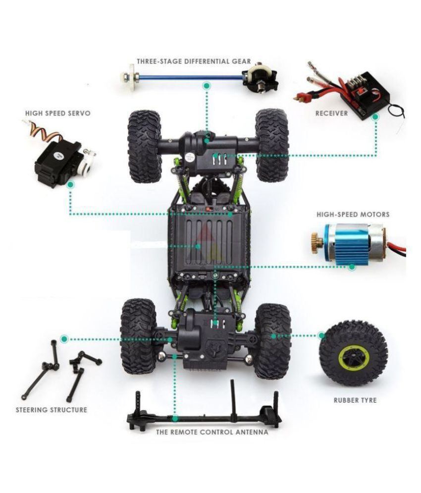 J K INTERNATIONAL Waterproof Remote Controlled Rock Crawler RC Monster