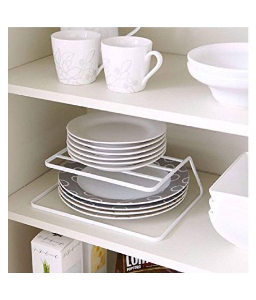 Stainless Steel Kitchen Organiser 1 Tier Plate Rack/ Stand (8X27 X 9cm