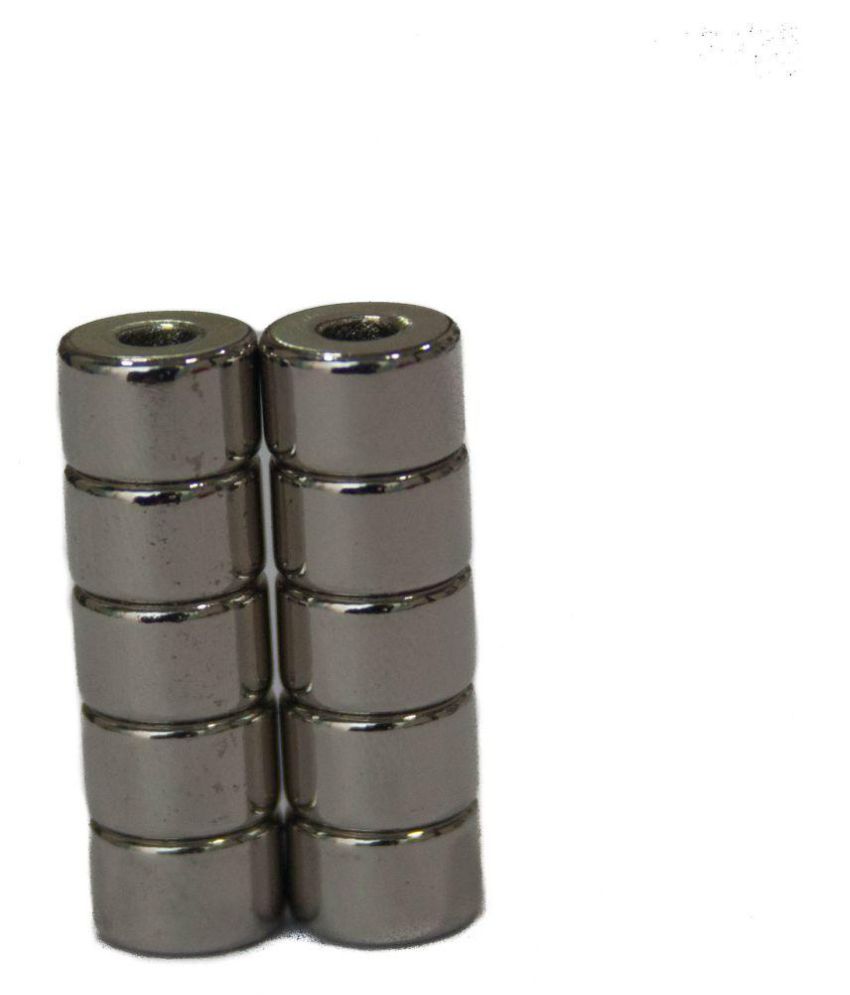    			Triomag Magnet 8mm X 5mm Cylinder With 3mm Hole 10 Pcs