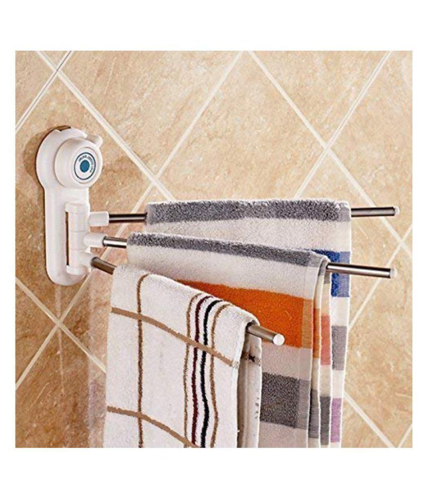 Mindful Design 3 Prong Swing Arm Bathroom Towel Bar Rack