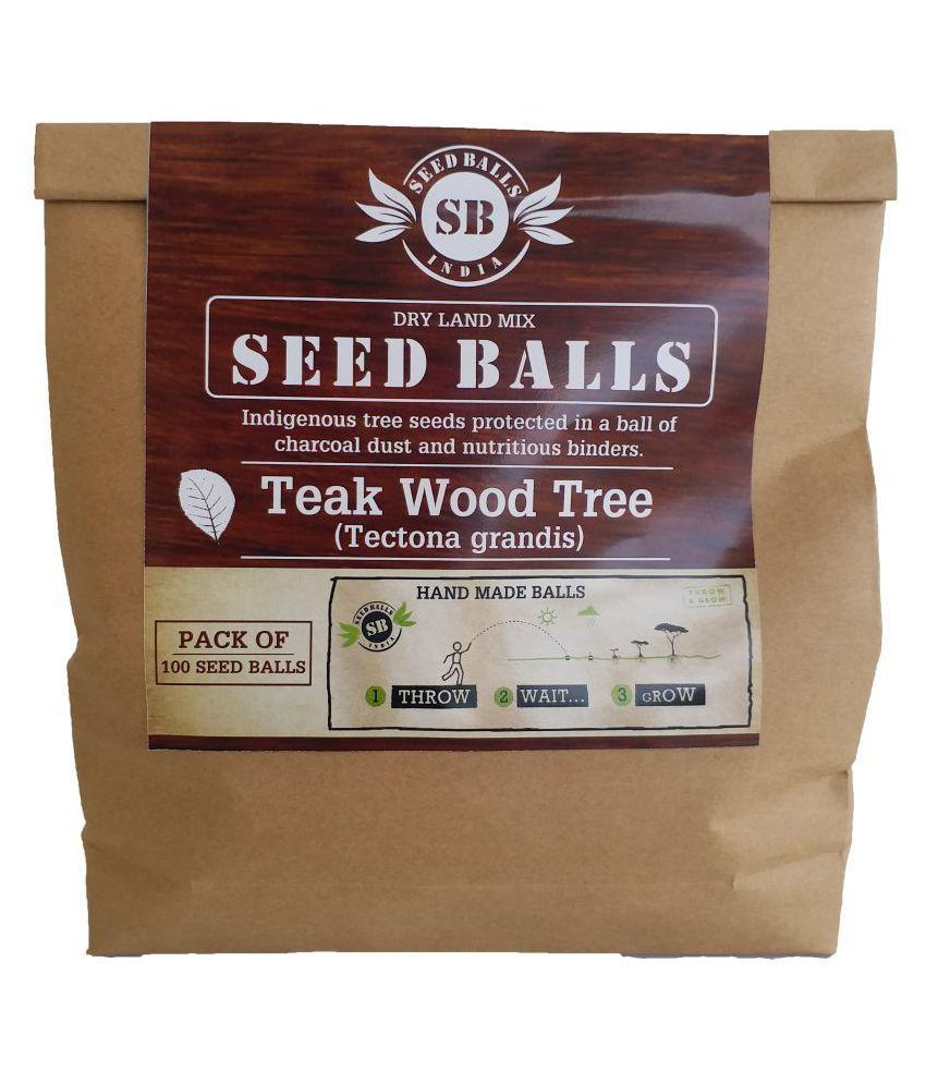 Seed Balls Just Throw & Grow (Teakwood Seed Balls) Tree Seed Balls Pack