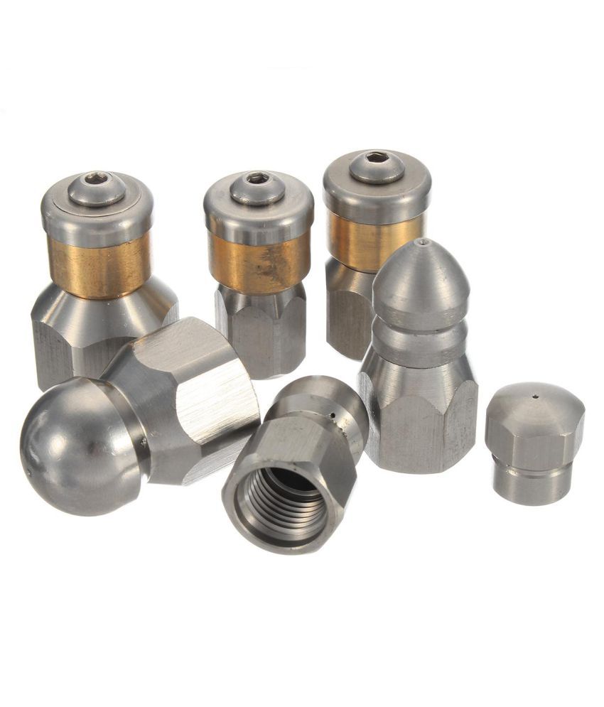 Sewer Jetter Nozzle Button Nose Pressure Drain Hose Nozzle Jetter Hose