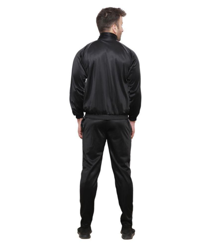 black nylon tracksuit