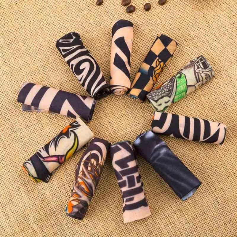 2 Pcs Cool Simulation Tattoo Glove Arm Riding Sunscreen Buy Online at
