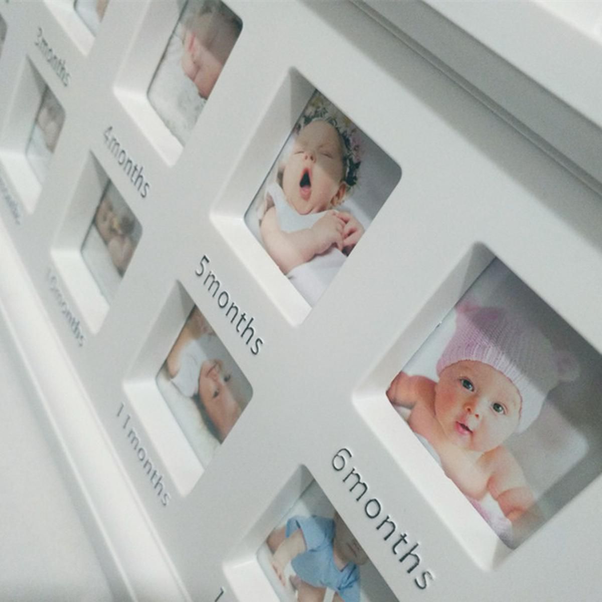 My First Year Baby Photo Frame Picture Display 12 Months Birthday Gift 