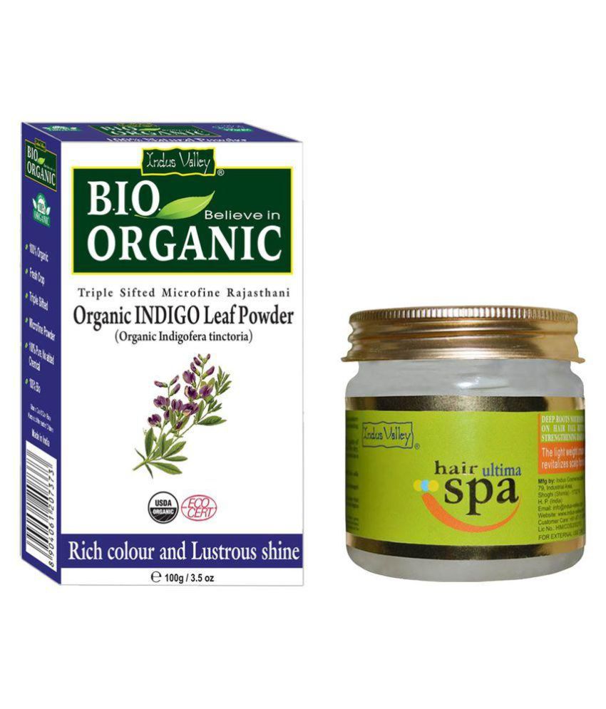 Indus Valley Organic Indigo Powder with Hair Ultima Spa Combo Pack