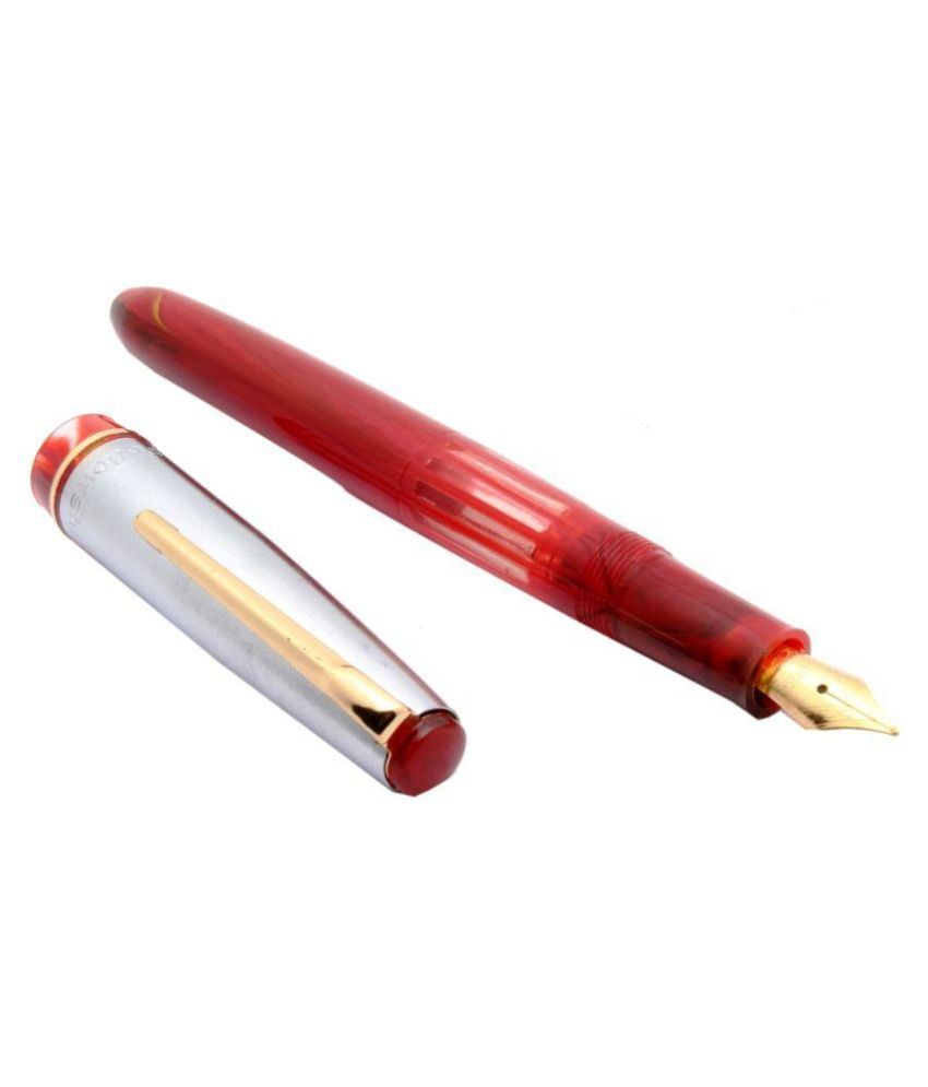 SET OF 10 pcs FELLOWSHIP BLACK BIRD MARBLE FOUNTAIN PEN WITH STEEL CAP