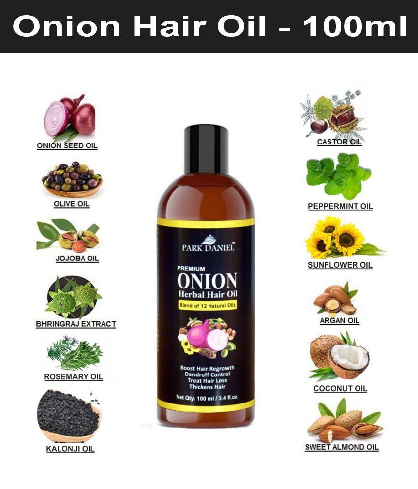 Park Daniel ONION Herbal Hair Oil Blend 12 Natural Oils For Hair Growth 