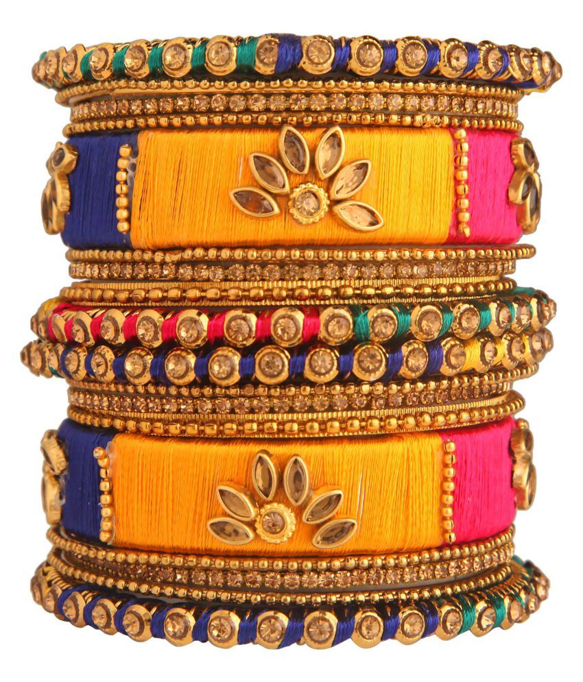 Image result for fancy silk thread bangles